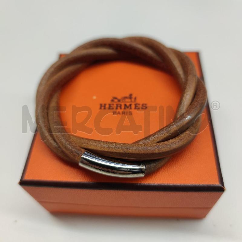 BRACCIALETTO HERMES TORNADO PELLE MARRONE | Mercatino dell'Usato Settimo torinese 1