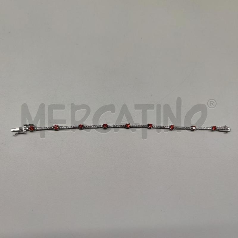 BRACCIALETTO ZIRCONCINI QUADRATI ARANCIO A | Mercatino dell'Usato Settimo torinese 1