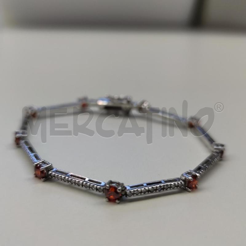BRACCIALETTO ZIRCONCINI QUADRATI ARANCIO A | Mercatino dell'Usato Settimo torinese 2
