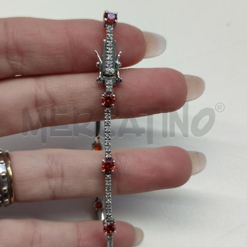 BRACCIALETTO ZIRCONCINI QUADRATI ARANCIO A | Mercatino dell'Usato Settimo torinese 3