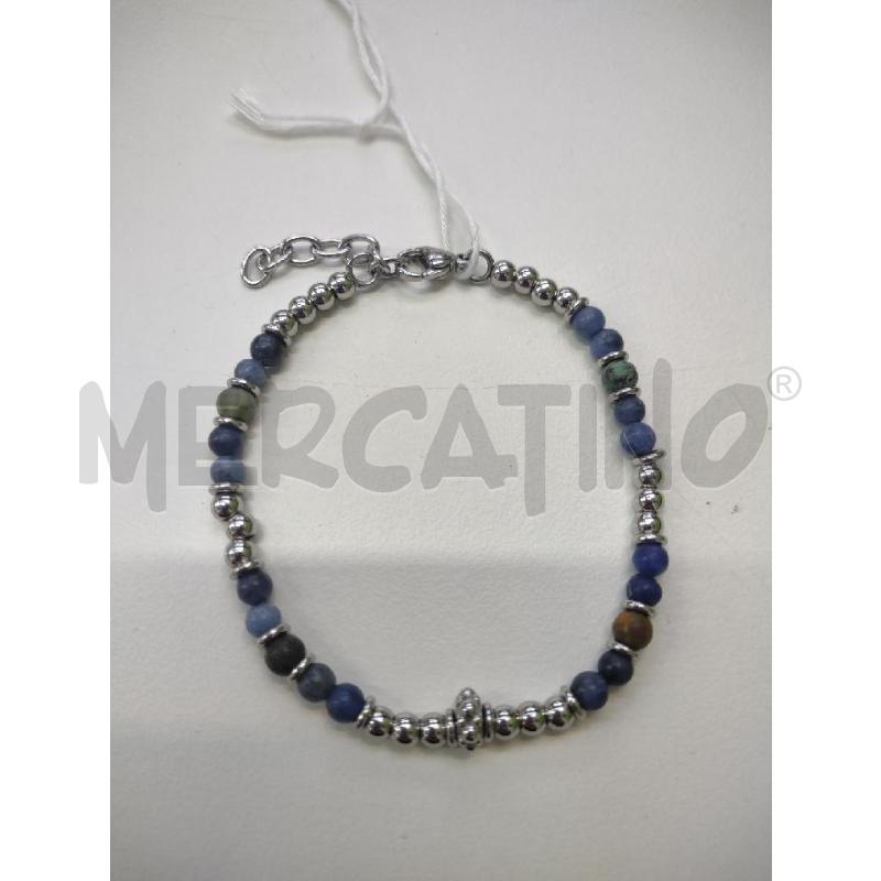 BRACCIALE ACCIAIO SFERE BLU VERDE | Mercatino dell'Usato Settimo torinese 1