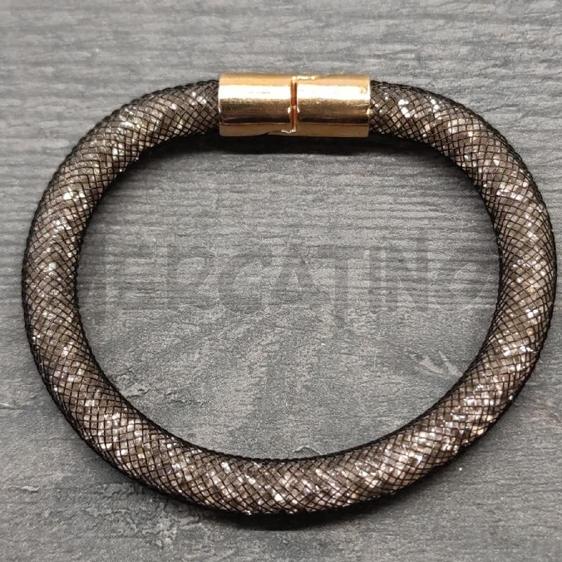 BRACCIALE SWAROVSKI RETE NERA ROSA | Mercatino dell'Usato Settimo torinese 1