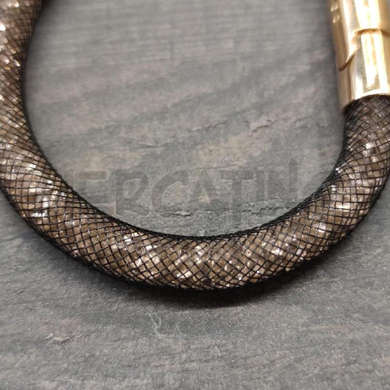 BRACCIALE SWAROVSKI RETE NERA ROSA | Mercatino dell'Usato Settimo torinese 3
