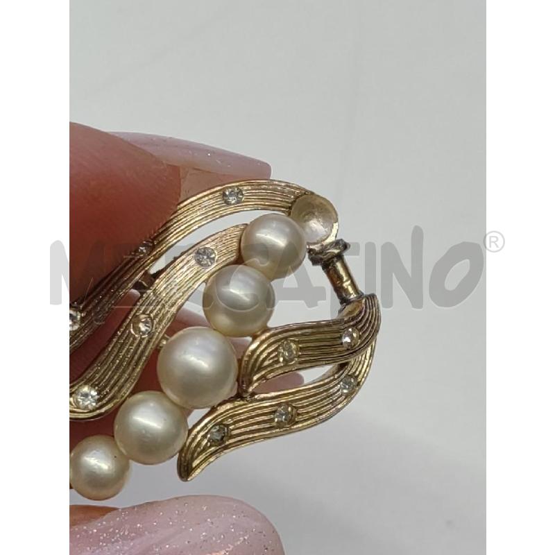 BRACCIALE TRIFARI DORATO PERLE ZIRCONCINI | Mercatino dell'Usato Settimo torinese 3