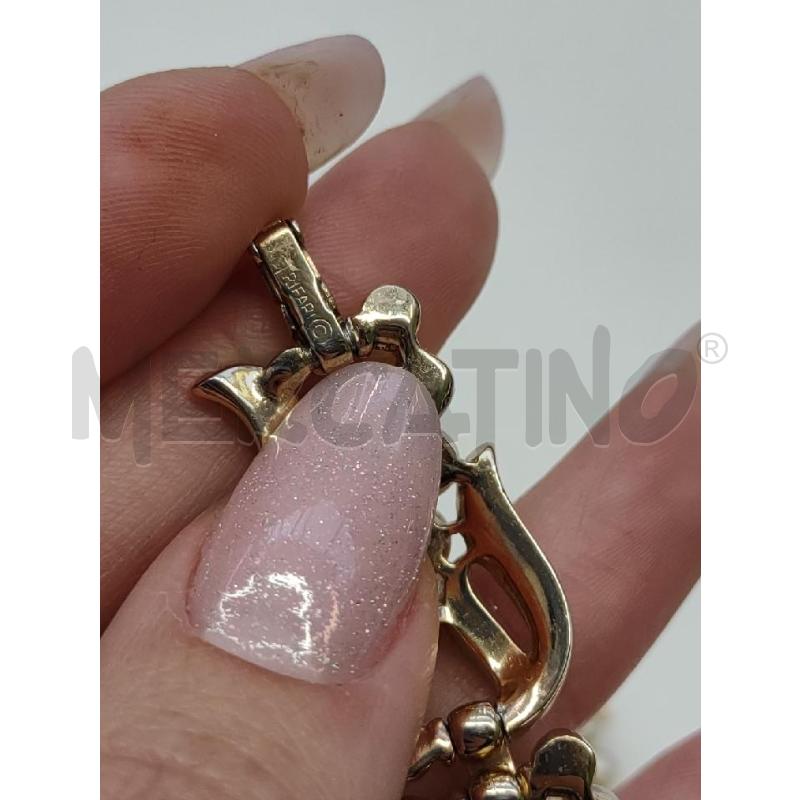 BRACCIALE TRIFARI DORATO PERLE ZIRCONCINI | Mercatino dell'Usato Settimo torinese 5