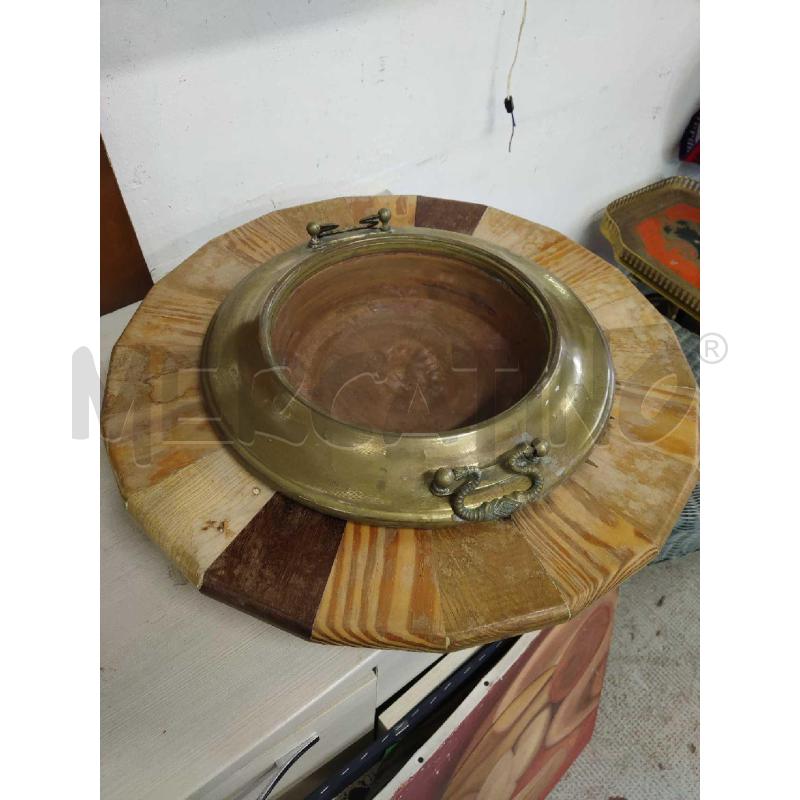 BRACIERE STRUTURA LEGNO   OTTONE  | Mercatino dell'Usato Settimo torinese 1