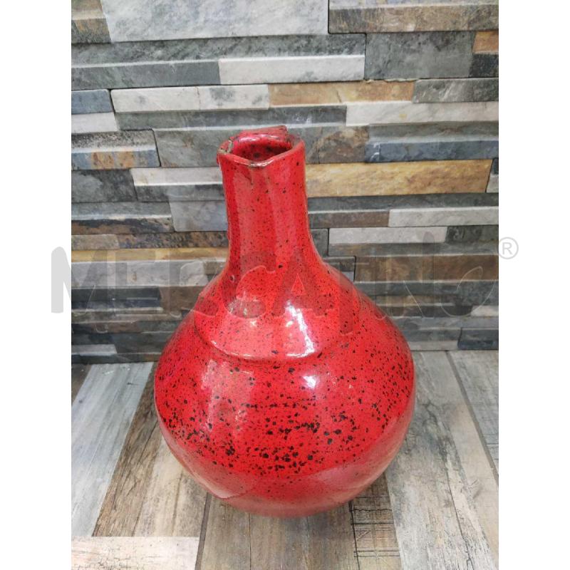 BROCCA CERAMICA ROSSA SMALTATA CON MANICO | Mercatino dell'Usato Settimo torinese 2