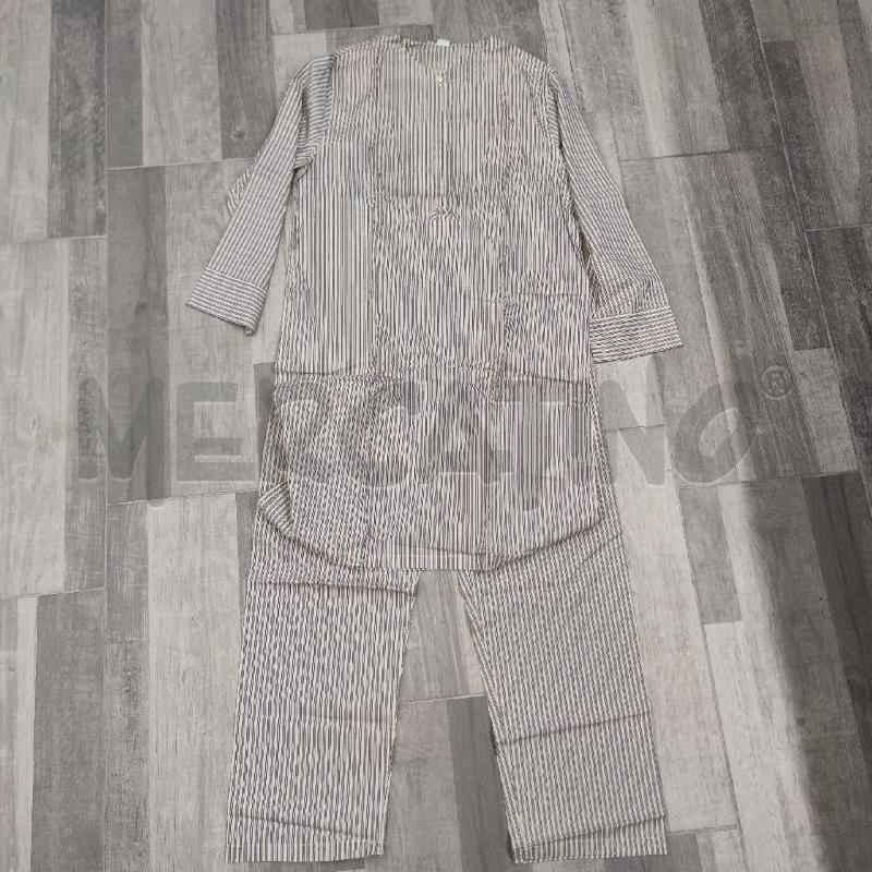 CAMICIA DA NOTTE+PANTALONE FRETTE GRIGIO BLU RIGHE  | Mercatino dell'Usato Settimo torinese 2