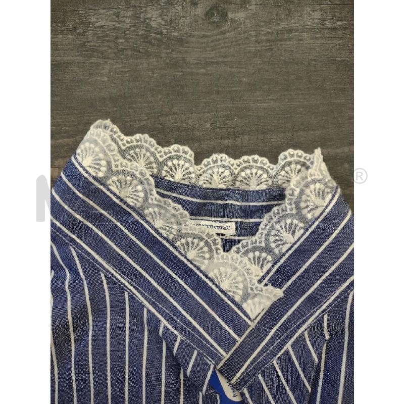 CAMICIA DONNA GIORGIO MONTEVERDI RIGHE BLU SVASATA | Mercatino dell'Usato Settimo torinese 4