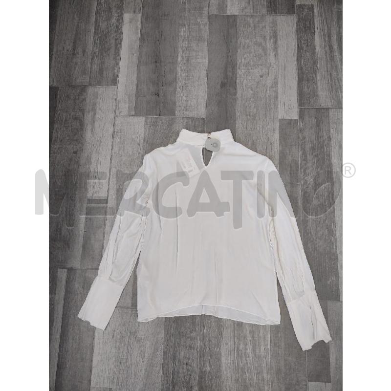 CAMICIA DONNA PATRIZIA PEPE BIANCA IN VISCOSA SCOLLO V | Mercatino dell'Usato Settimo torinese 2