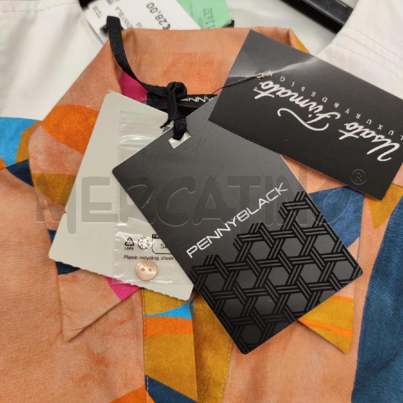 CAMICIA DONNA PENNYBLACK AZZURRA ARANCIO INCROCIO  | Mercatino dell'Usato Settimo torinese 3