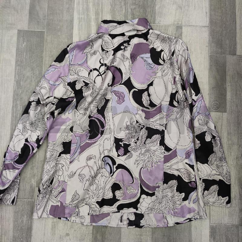 CAMICIA DONNA PETER HAHN SETA VIOLA FIORI NUOVA  | Mercatino dell'Usato Settimo torinese 2