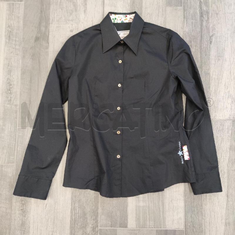 CAMICIA DONNA PIERO GUIDI NERA BOTTONCINI ORO | Mercatino dell'Usato Settimo torinese 1