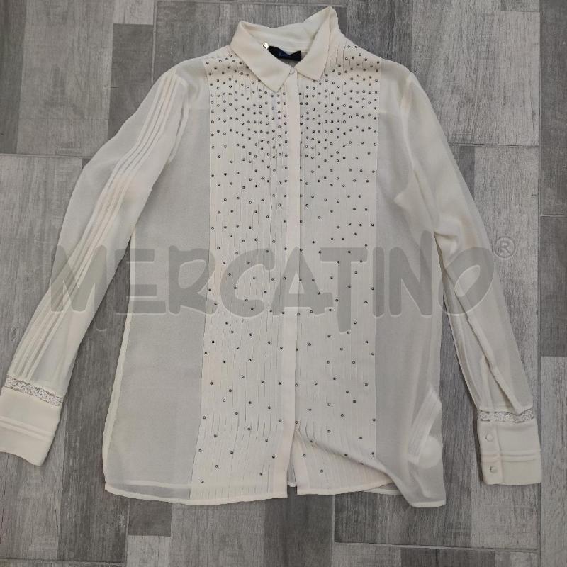 CAMICIA DONNA TWINSET CREMA LEGGERA BORCHIETTE | Mercatino dell'Usato Settimo torinese 1