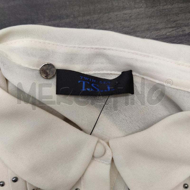 CAMICIA DONNA TWINSET CREMA LEGGERA BORCHIETTE | Mercatino dell'Usato Settimo torinese 3