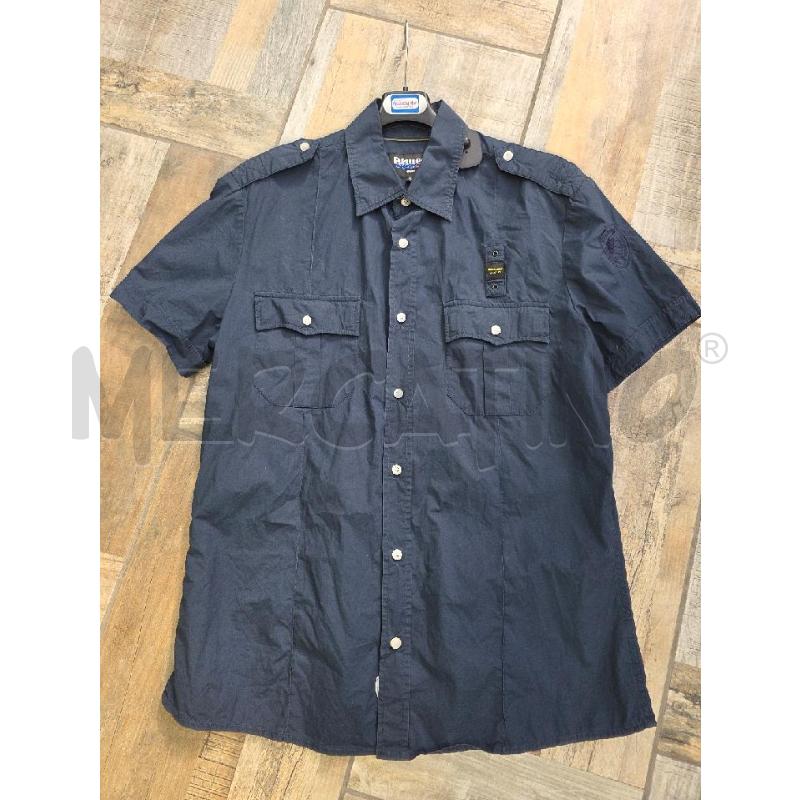 CAMICIA UOMO MAN CORTA BLAUER BLU  | Mercatino dell'Usato Settimo torinese 1