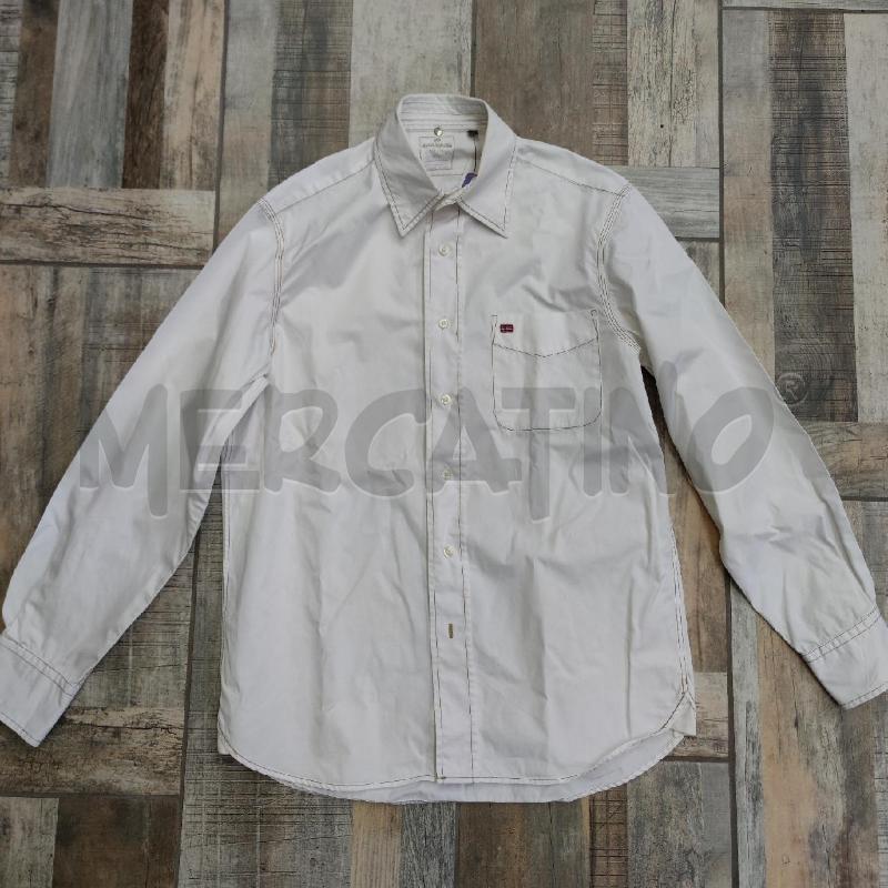 CAMICIA UOMO NAPAPIJRI BIANCA CUCITURE TORTORA | Mercatino dell'Usato Settimo torinese 1
