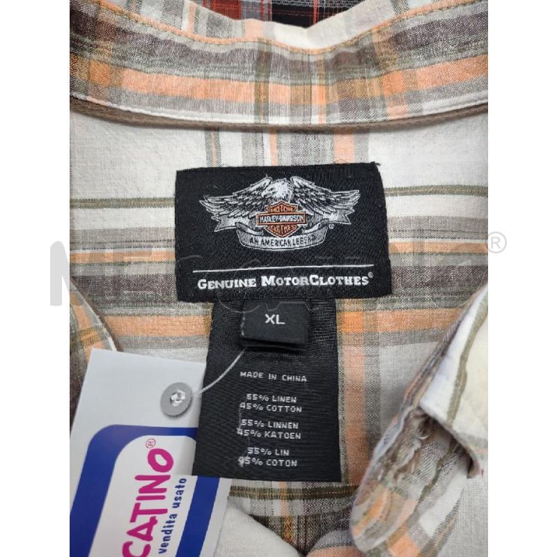 CAMICIOTTO HARLEY DAVIDSON BIANCA RIGHE ARANCIO | Mercatino dell'Usato Settimo torinese 3