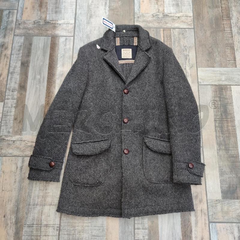 CAPPOTTO UOMO GRIGIO OUTFIT ITALY GRIGIO BOTTONI MARRONI  | Mercatino dell'Usato Settimo torinese 1