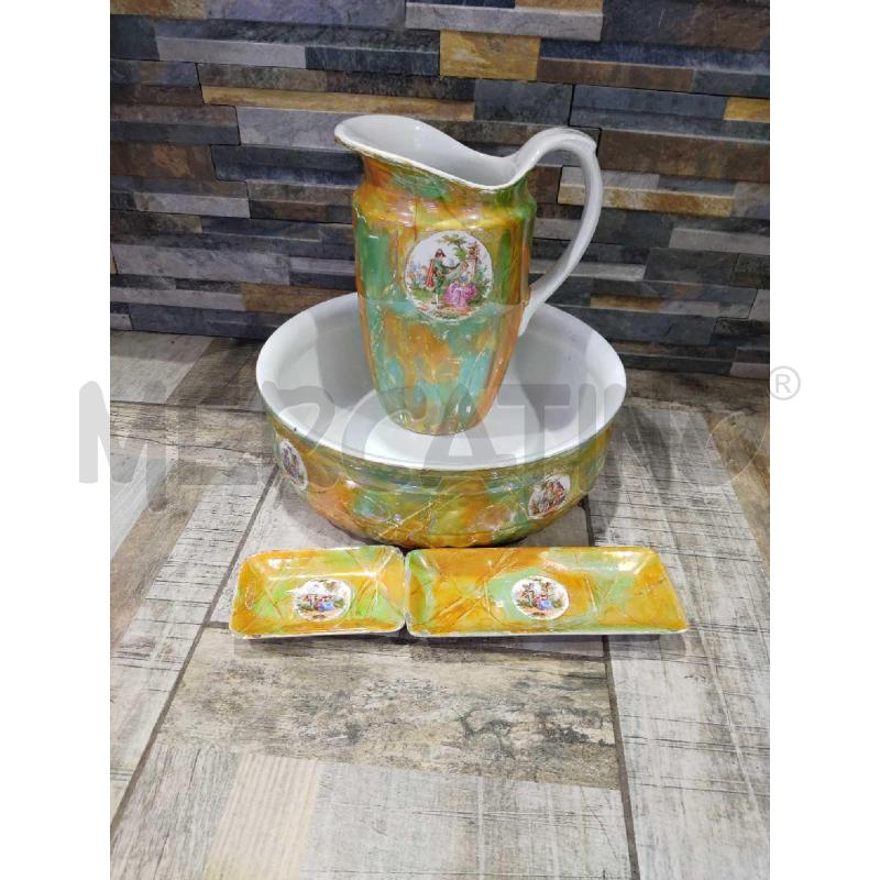 CARAFFA PIU BACINELLA PIU PORTA SAPONE  CERAMICA LAVENO | Mercatino dell'Usato Settimo torinese 1