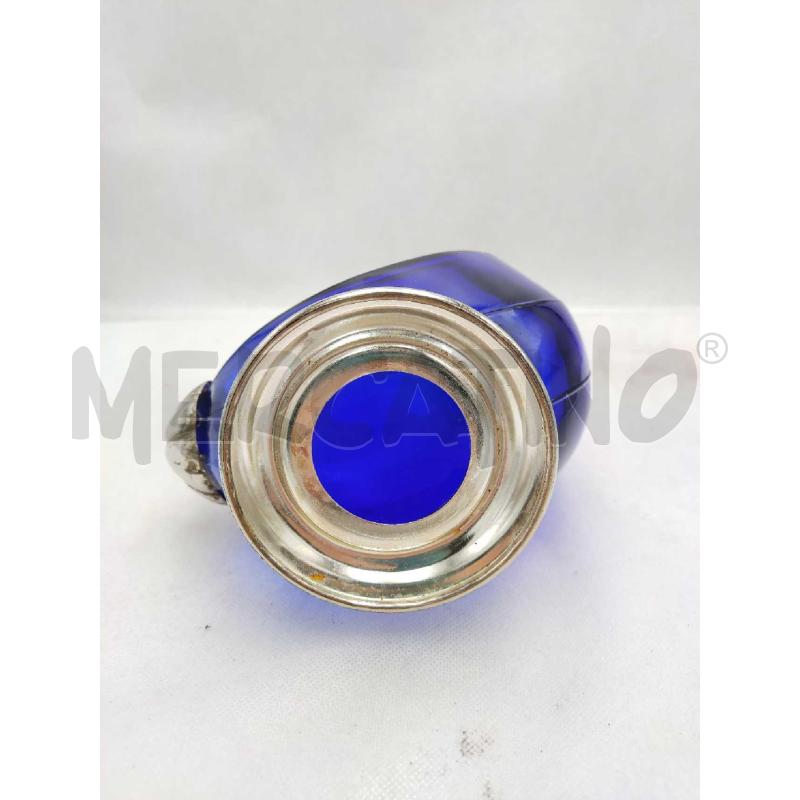 CARAFFA VETRO BLU E METALLO | Mercatino dell'Usato Settimo torinese 4