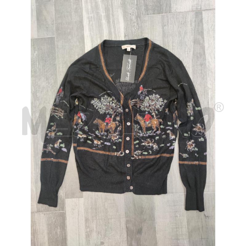 CARDIGAN DONNA KENZO NERO DISEGNO CAVALLI  | Mercatino dell'Usato Settimo torinese 1