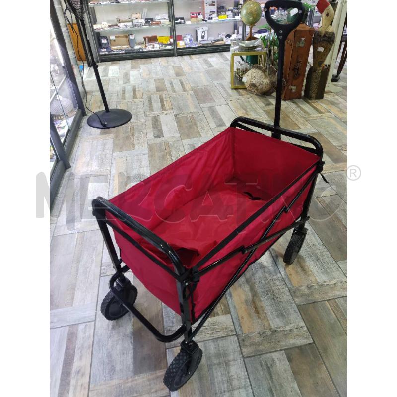 CARRELLO INTESSUTO ROSSO PIEGHEVOLE | Mercatino dell'Usato Settimo torinese 1