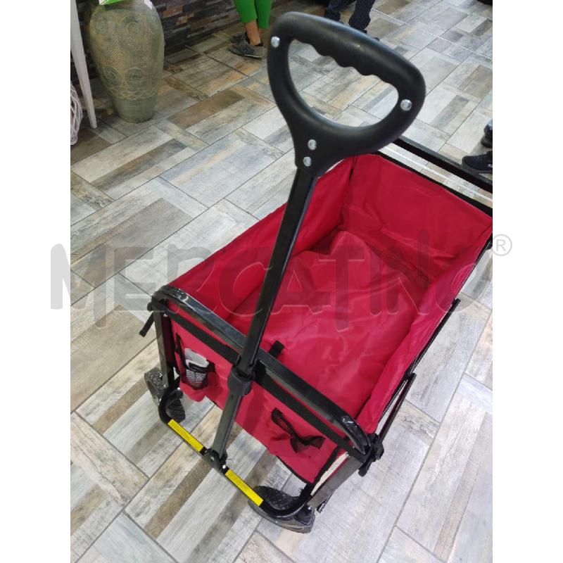 CARRELLO INTESSUTO ROSSO PIEGHEVOLE | Mercatino dell'Usato Settimo torinese 4