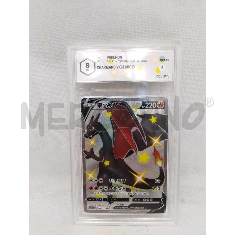 CARTA POKEMON CHARIZARD V GRAAD 9 SPADA E SCUDO | Mercatino dell'Usato Settimo torinese 1