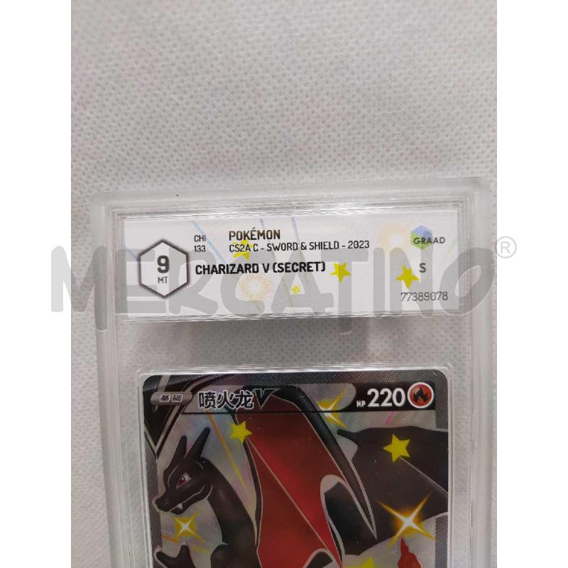 CARTA POKEMON CHARIZARD V GRAAD 9 SPADA E SCUDO | Mercatino dell'Usato Settimo torinese 2