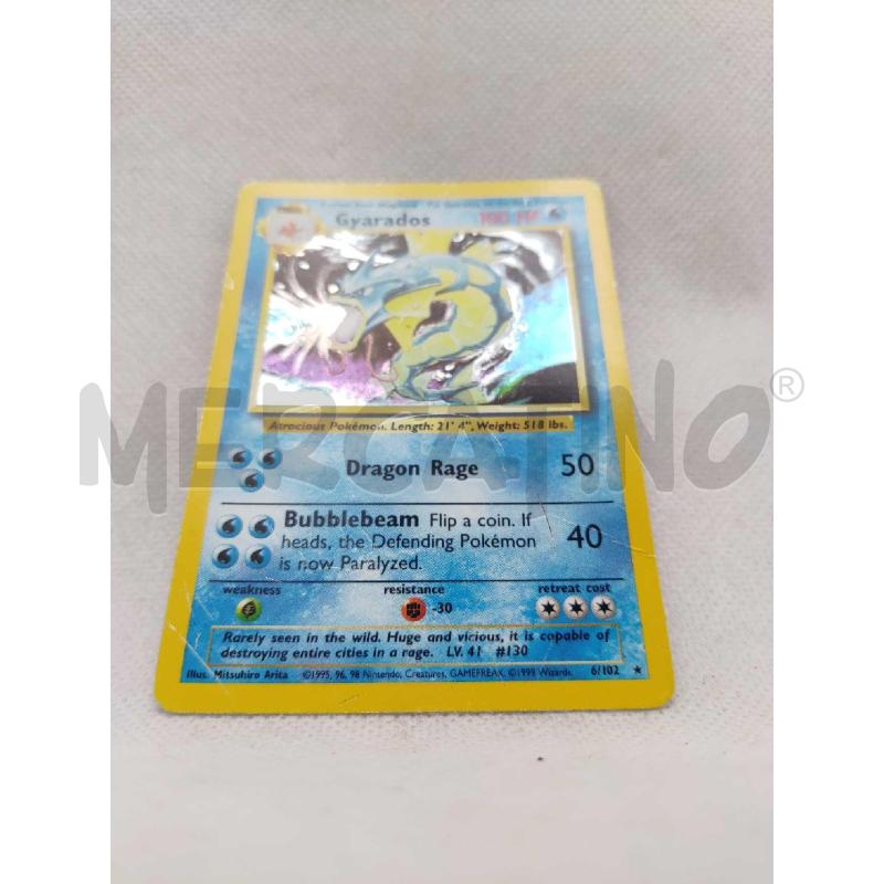 CARTA POKEMON GYARADOS BASE SET 6/102 | Mercatino dell'Usato Settimo torinese 2