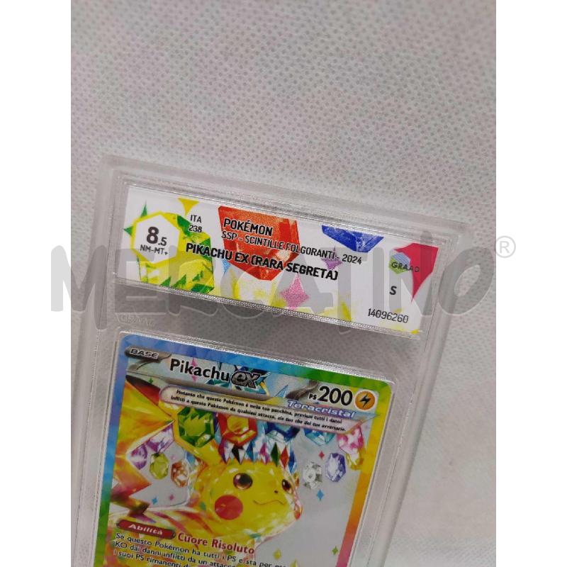 CARTA POKEMON PIKACHU EX GRAAD 8.5  | Mercatino dell'Usato Settimo torinese 2