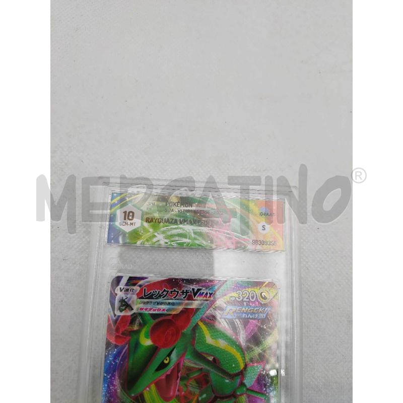 CARTA POKEMON RAYQUAZA VMAX GRAAD 10  | Mercatino dell'Usato Settimo torinese 2