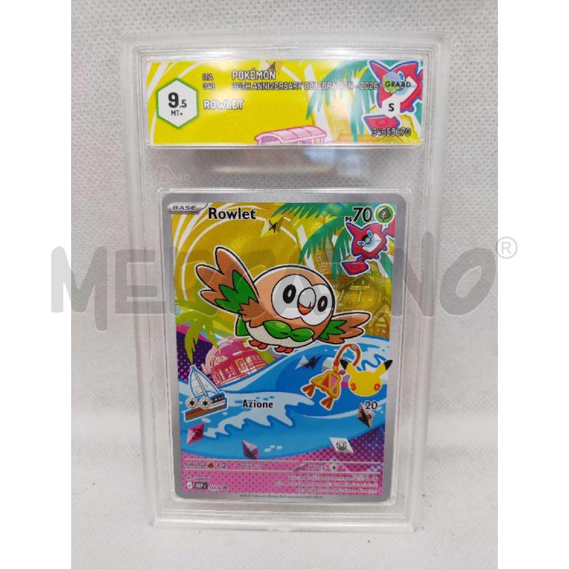 CARTA POKEMON ROWLET GRAAD 9.5 | Mercatino dell'Usato Settimo torinese 1