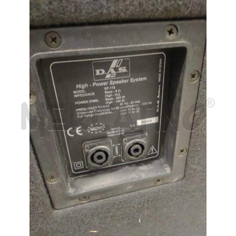 CASSA ACUSTICA DAS. FR 116 AMPLIFICATA 160 WATTT | Mercatino dell'Usato Settimo torinese 4