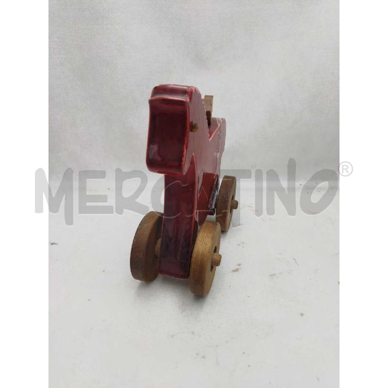 CAVALLO ROSSO CERAMICA VALDOSTANA CON RUOTE | Mercatino dell'Usato Settimo torinese 2