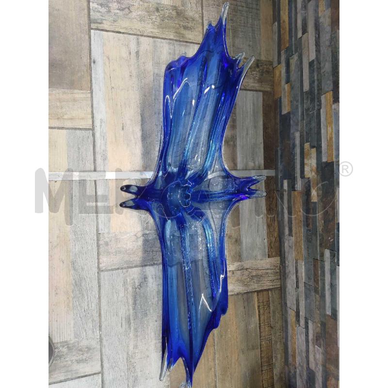 CENTROTAVOLA VETRO DESIGN BLU MURANO | Mercatino dell'Usato Settimo torinese 2