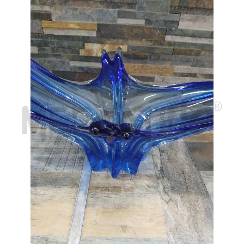 CENTROTAVOLA VETRO DESIGN BLU MURANO | Mercatino dell'Usato Settimo torinese 4