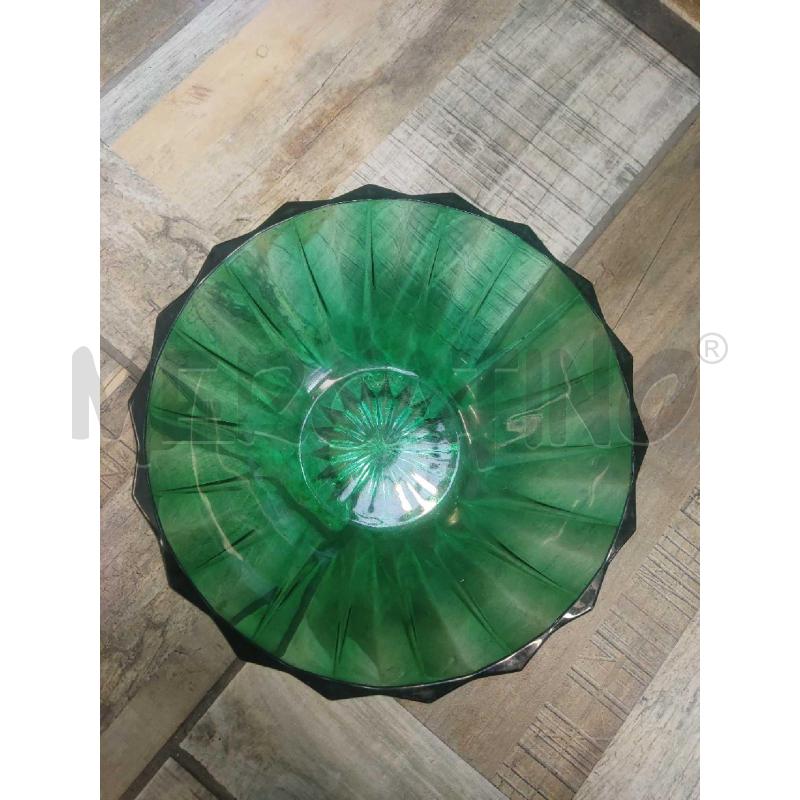 CENTROTAVOLA VETRO VERDE VINTAGE  | Mercatino dell'Usato Settimo torinese 2