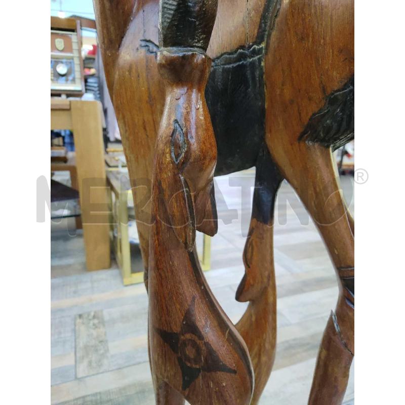 CERVO ETNICO IN LEGNO STATUA | Mercatino dell'Usato Settimo torinese 4