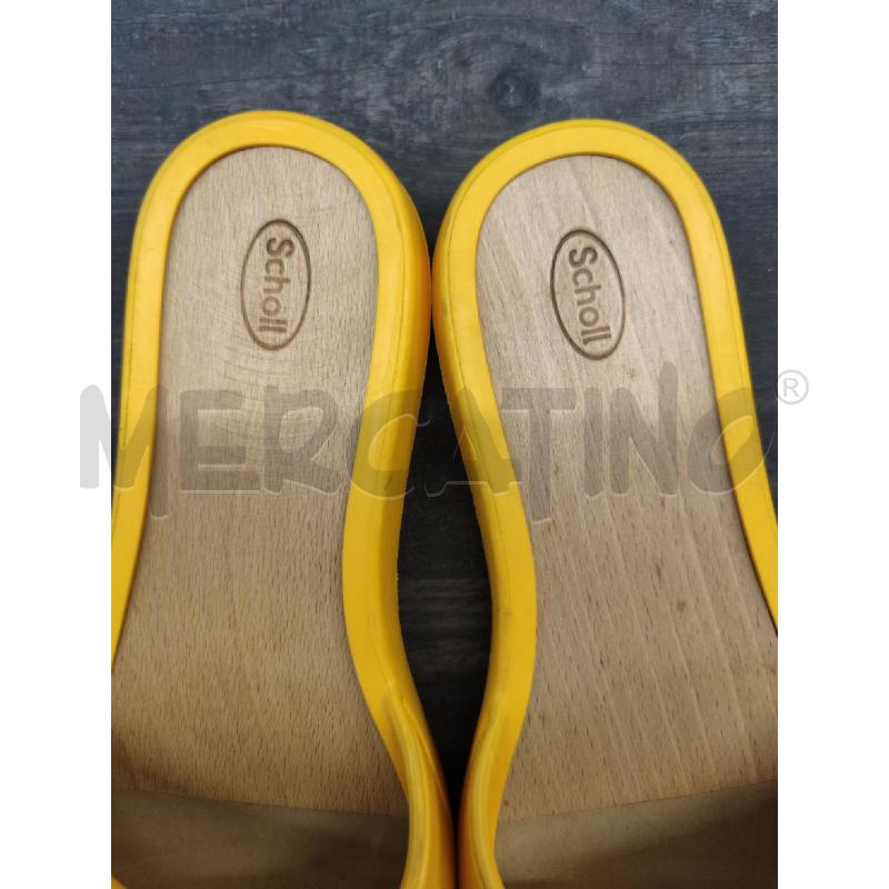 CIABATTE DONNA DR SCHOLL GIALLE GOMMA LEGNO  | Mercatino dell'Usato Settimo torinese 3