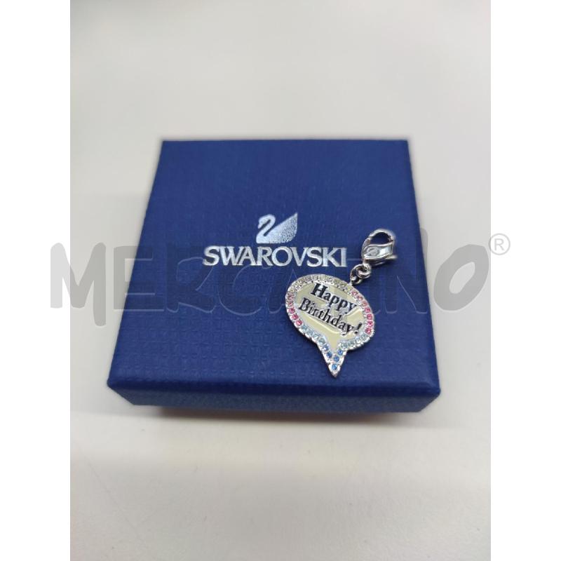 CIONDOLO SWAROVSKI HAPPY BIRTHDAY ZIRCONCINI | Mercatino dell'Usato Settimo torinese 1