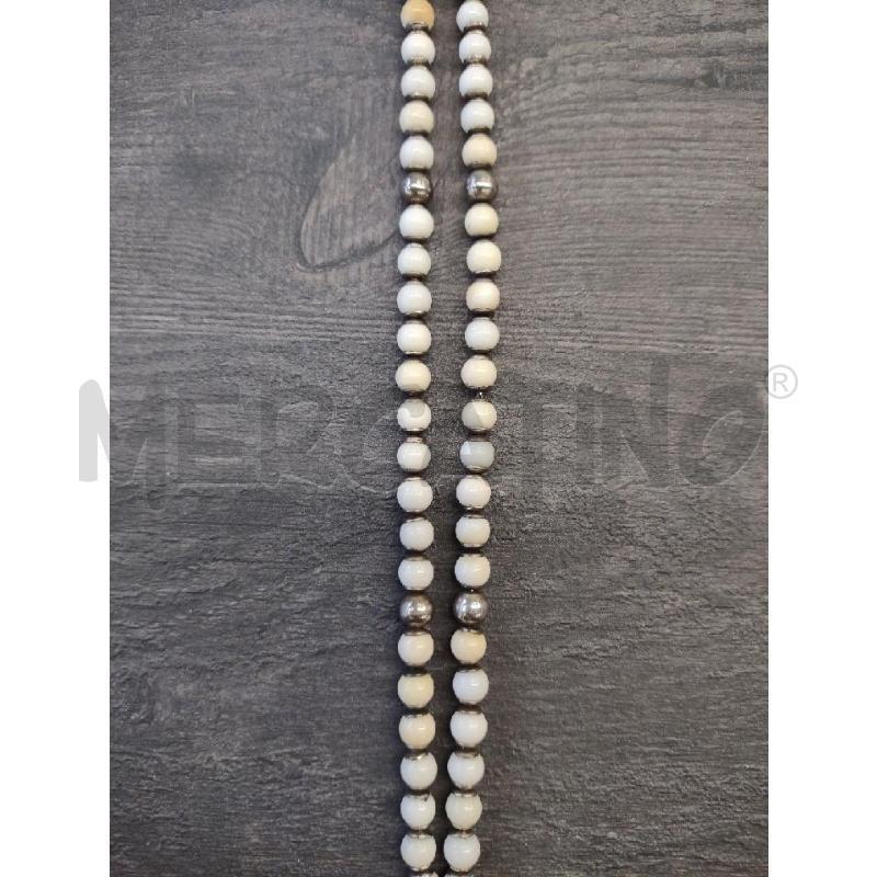 COLLANA CESARE PACIOTTI PUGNALE SFERE BIANCHE BEIGE | Mercatino dell'Usato Settimo torinese 4