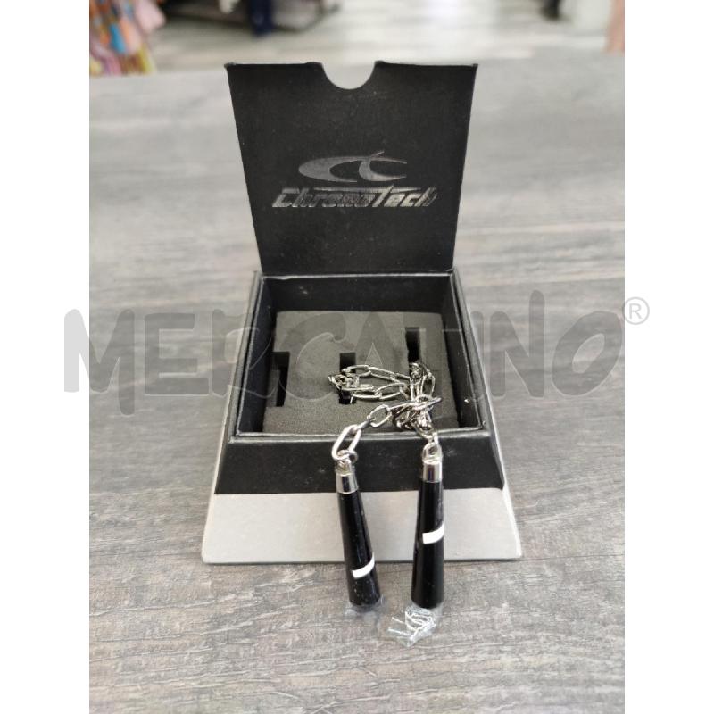 COLLANA CHRONOTECH CIONDOLI NERI PENDENTI | Mercatino dell'Usato Settimo torinese 1