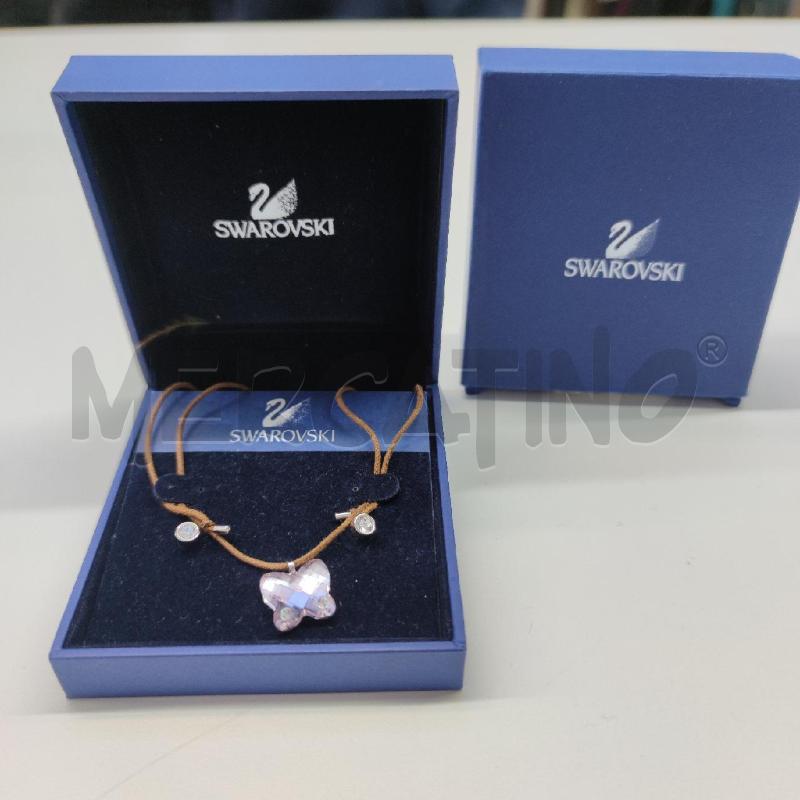 COLLANA+ORECCHINI SWAROVSKI FARFALLA ROSA | Mercatino dell'Usato Settimo torinese 1
