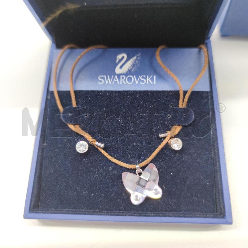 COLLANA+ORECCHINI SWAROVSKI FARFALLA ROSA | Mercatino dell'Usato Settimo torinese 2