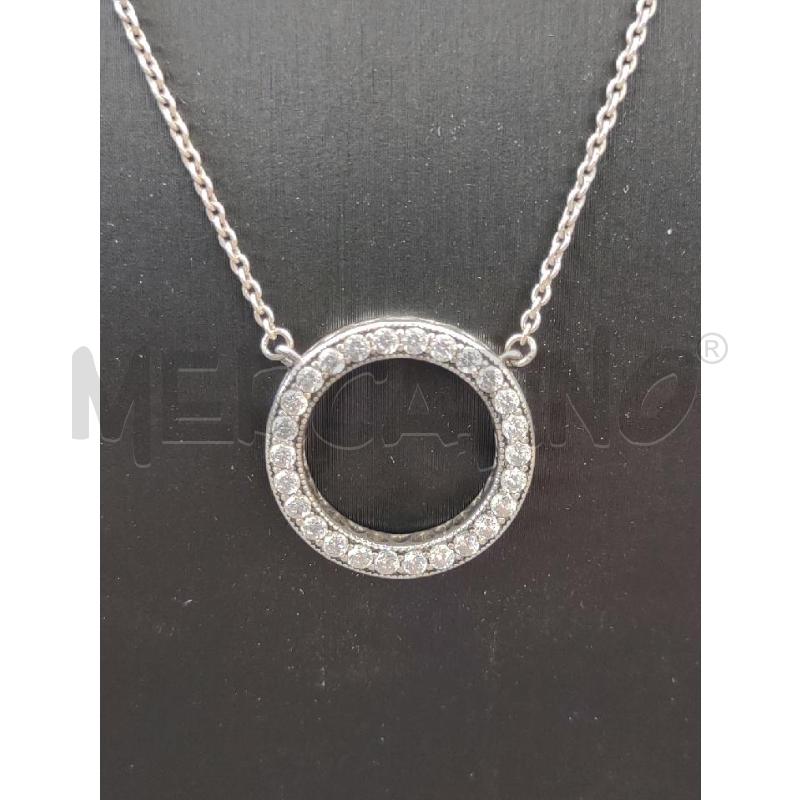 COLLANA PANDORA A CERCHIETTO ZIRCONCINI BIANCHI | Mercatino dell'Usato Settimo torinese 2