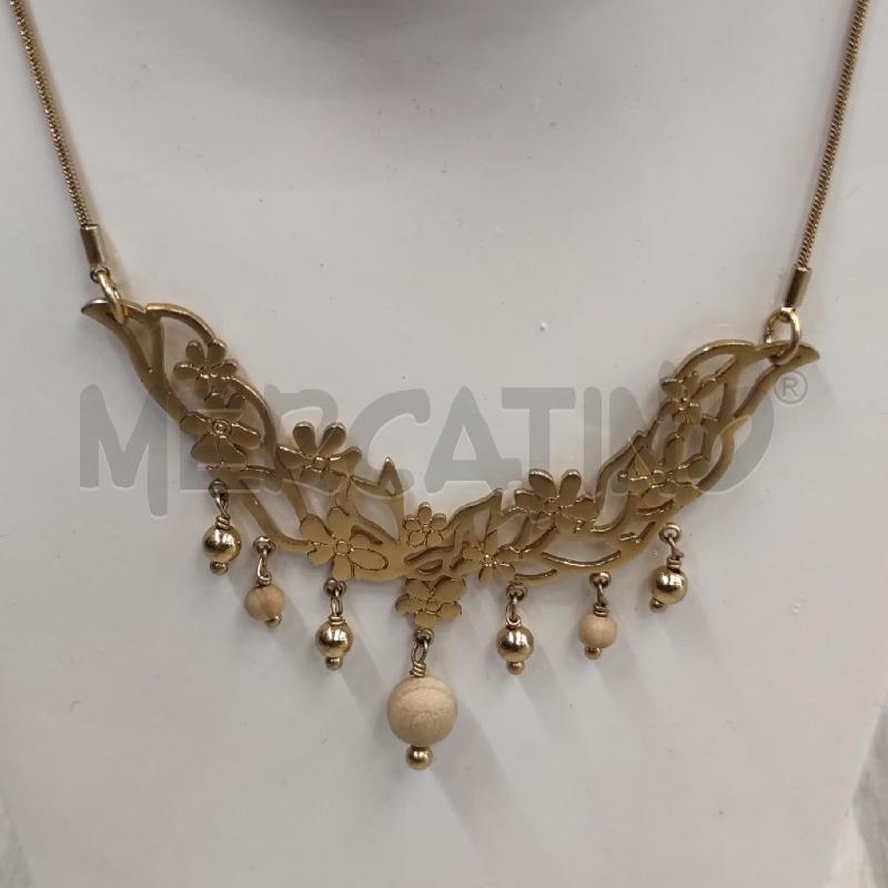COLLANA PILGRIM DORATA LAVORAZIONE FIORI PENDENTI SFERE | Mercatino dell'Usato Settimo torinese 2