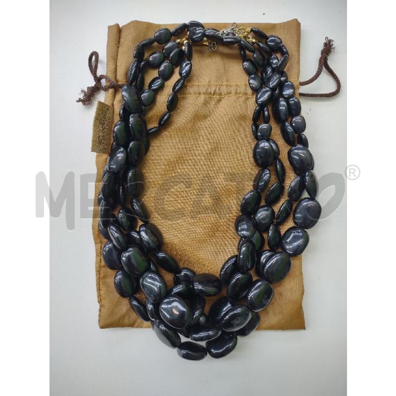 COLLANA SODINI OVALI NERI  | Mercatino dell'Usato Settimo torinese 1