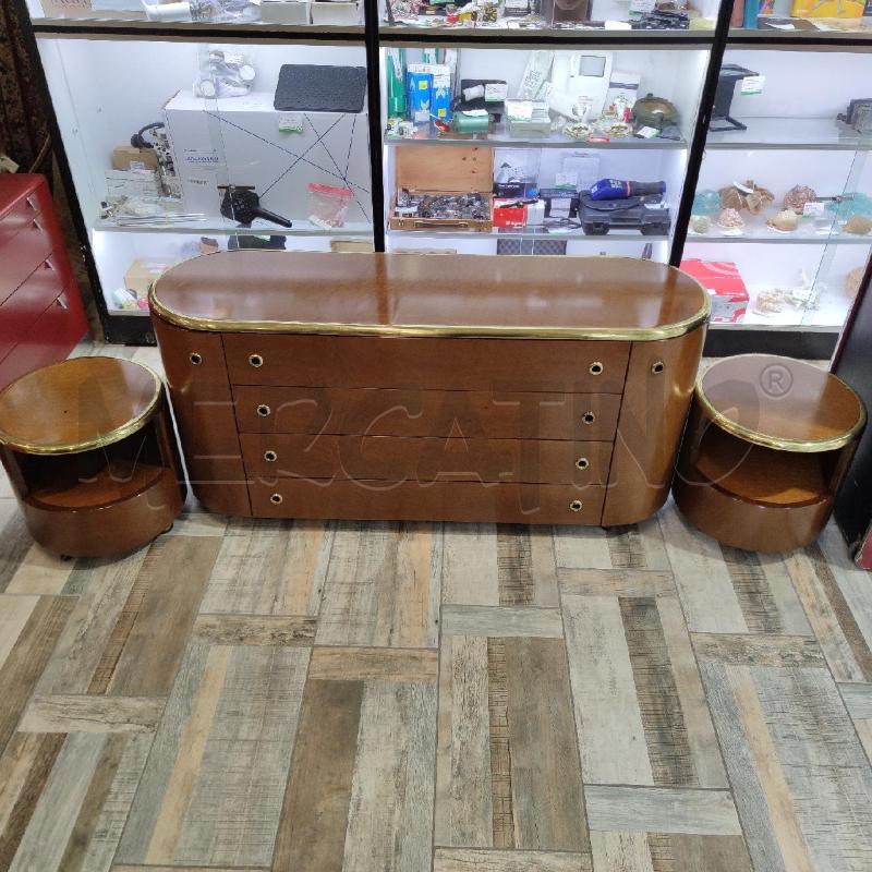 COMO' + COMODINI CATTADORI ANNI 70 BORDO DORATO | Mercatino dell'Usato Settimo torinese 1